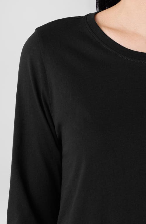 Eileen Fisher Organic Cotton Top In Black