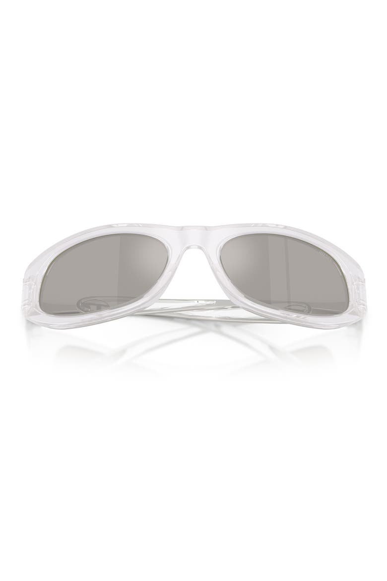 DL2007U 57mm Cat Eye Sunglasses, Alternate, color, OPAL WHITE / MIRROR SILVER