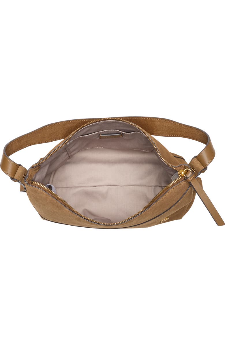 rag & bone Fulton Suede Shoulder Bag, Alternate, color, Golden Brown