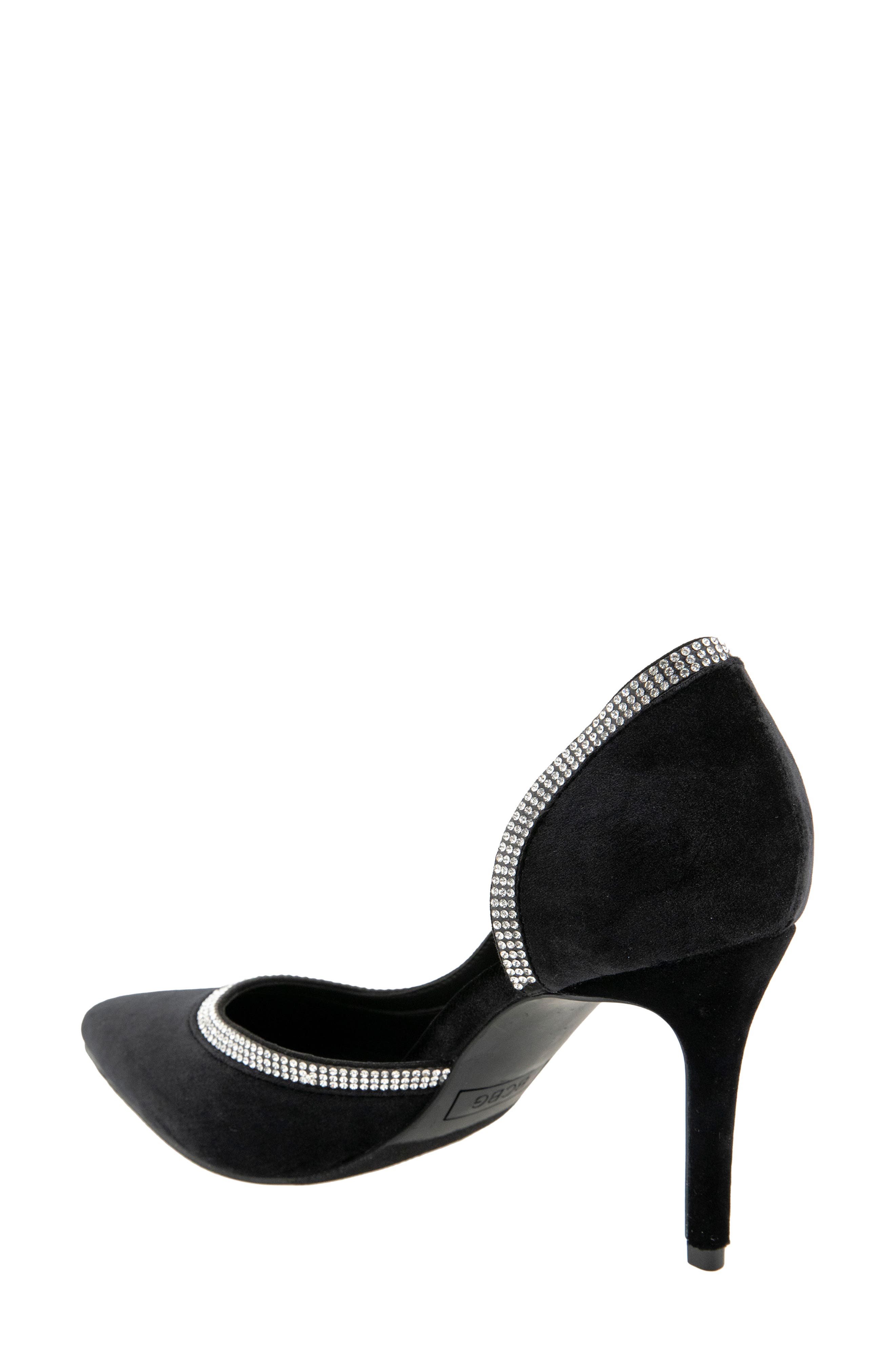 Besa Half d'Orsay Pump, Alternate, color, BLACK RHINESTONE