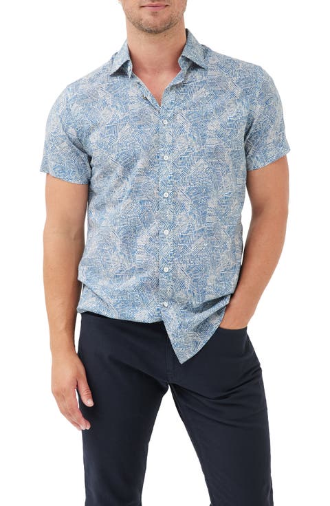 Bills Way Short Sleeve Button-Up Shirt