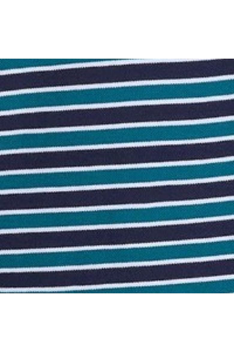 Triple Stripe Pique Polo Shirt, Alternate, color, Navy