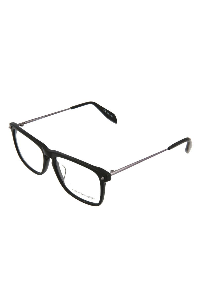 McQueen Alexander McQueen 57mm Rectangular Optical Frames, Alternate, color,