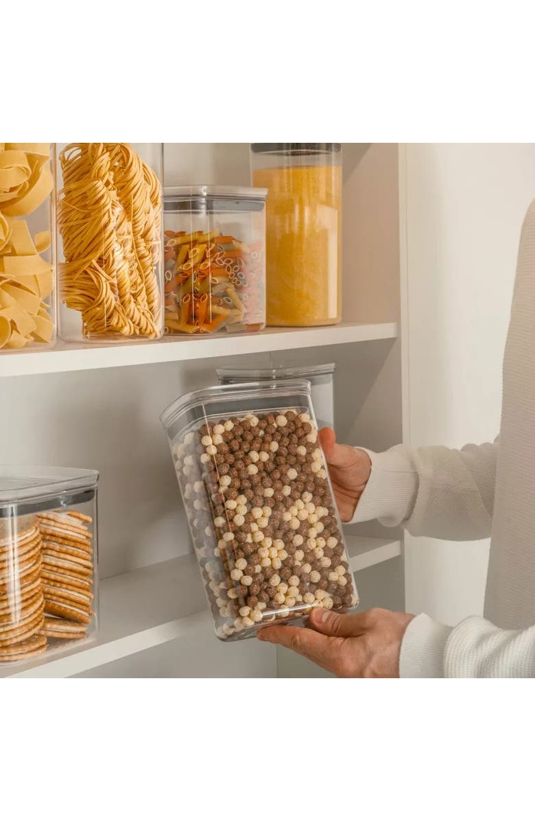 OU Clear Airtight Stackable Food Storage Container with Leak Proof Lid, Alternate, color, Clear