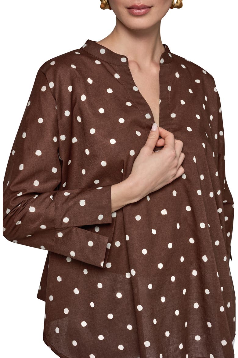 Cotton Voile Top, Alternate, color, CANYON/ CREAM