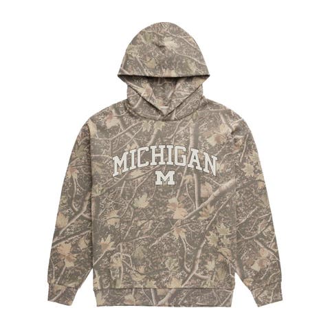 Men's Uscape Apparel  Camo Michigan Wolverines Back Bay Fleece Hoodie