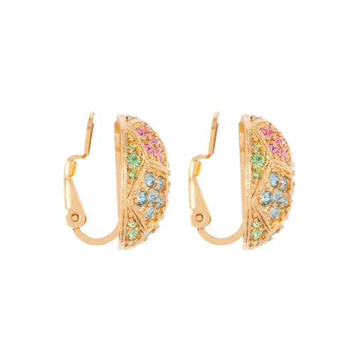 Susan Caplan 1980s Vintage Dorlan Swarovski Crystal Oval Clip-on Earrings