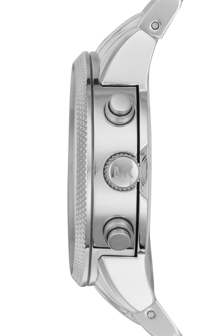 Michael Kors 'The Ritz' Chronograph Bracelet Watch, 36mm, Alternate, color, WHITE