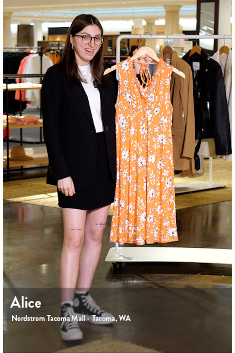Floral Print Ruffle Empire Waist Dress video