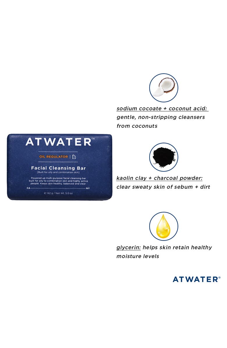ATWATER Oil Regulator Facial Cleansing Bar, Alternate, color, 