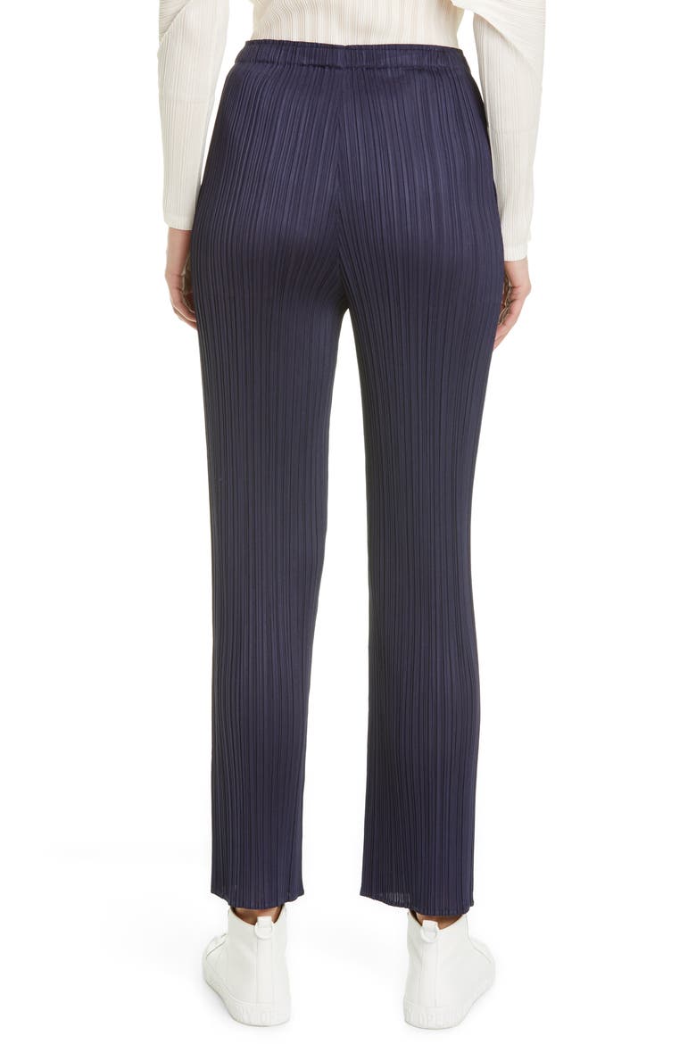 New Colorful Basics 3 Pleated Crop Pants, Alternate, color, 75 NAVY