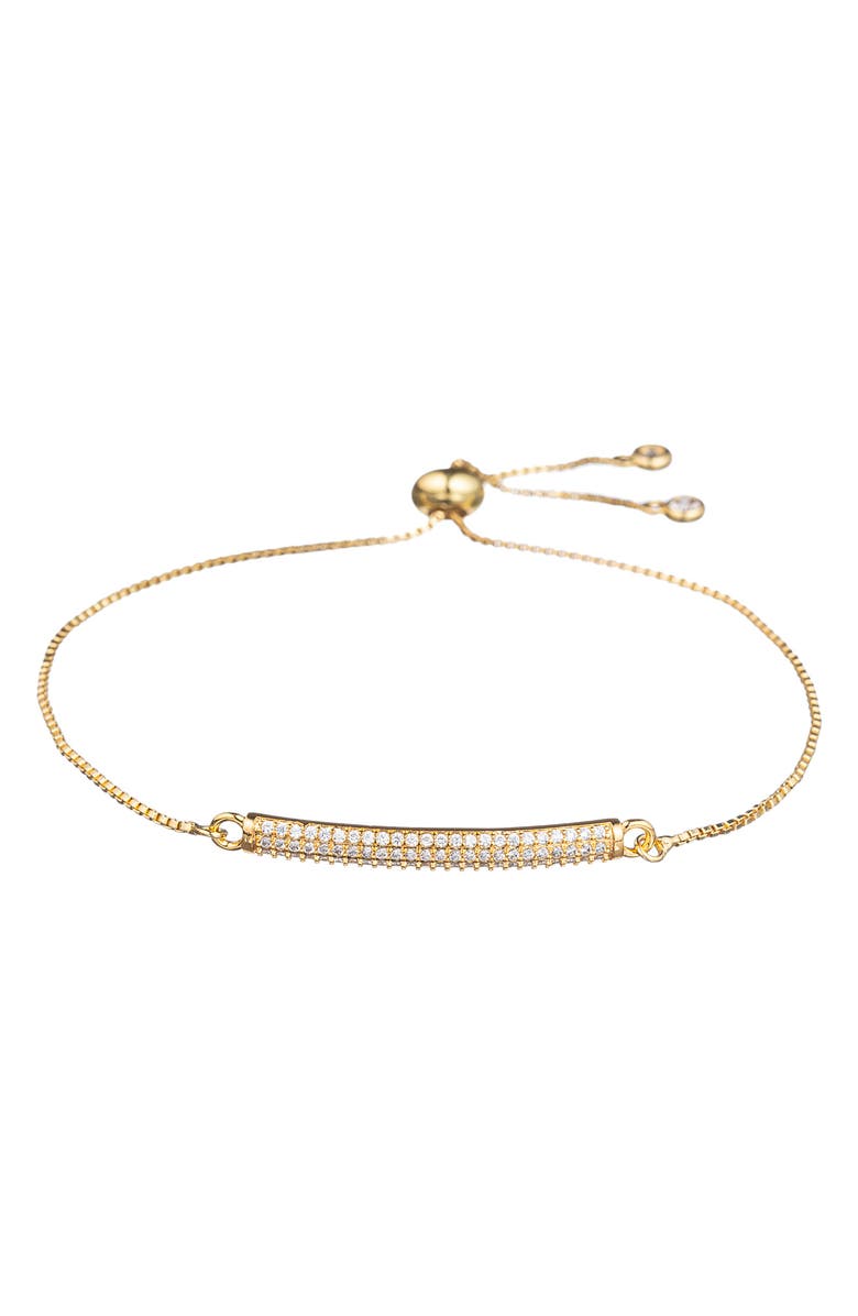 EYE CANDY LOS ANGELES Juliette Set of 3 Cubic Zirconia Moon, Heart & Bar Slider Bracelets, Alternate, color, Gold