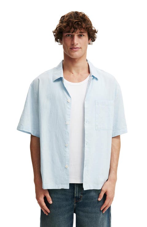 Men's Eli Linen Blend Short Sleeve Shirt