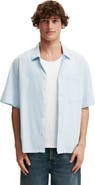 Cotton On Men's Eli Linen Blend Short Sleeve Shirt