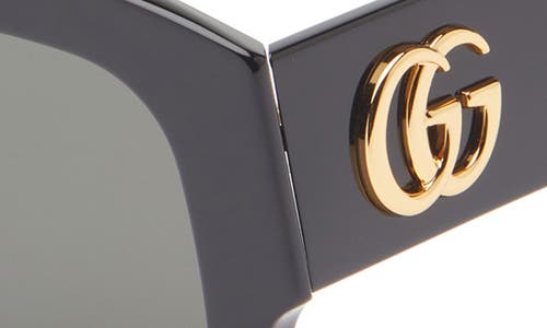 Gucci 52mm Oversize Sunglasses In Black