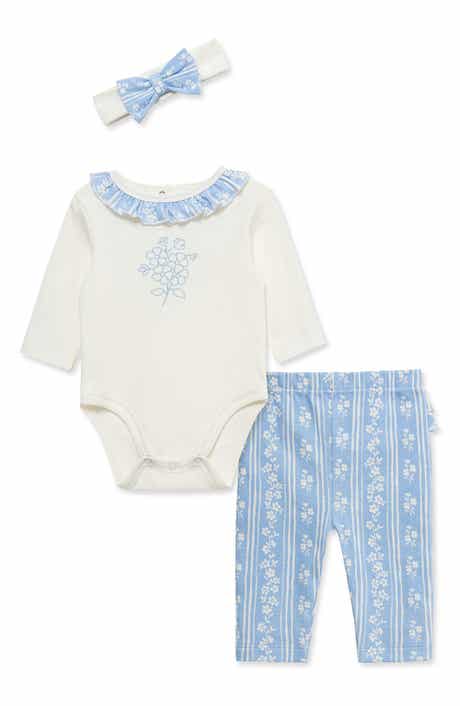 Floral Bodysuit, Pants & Headband Set