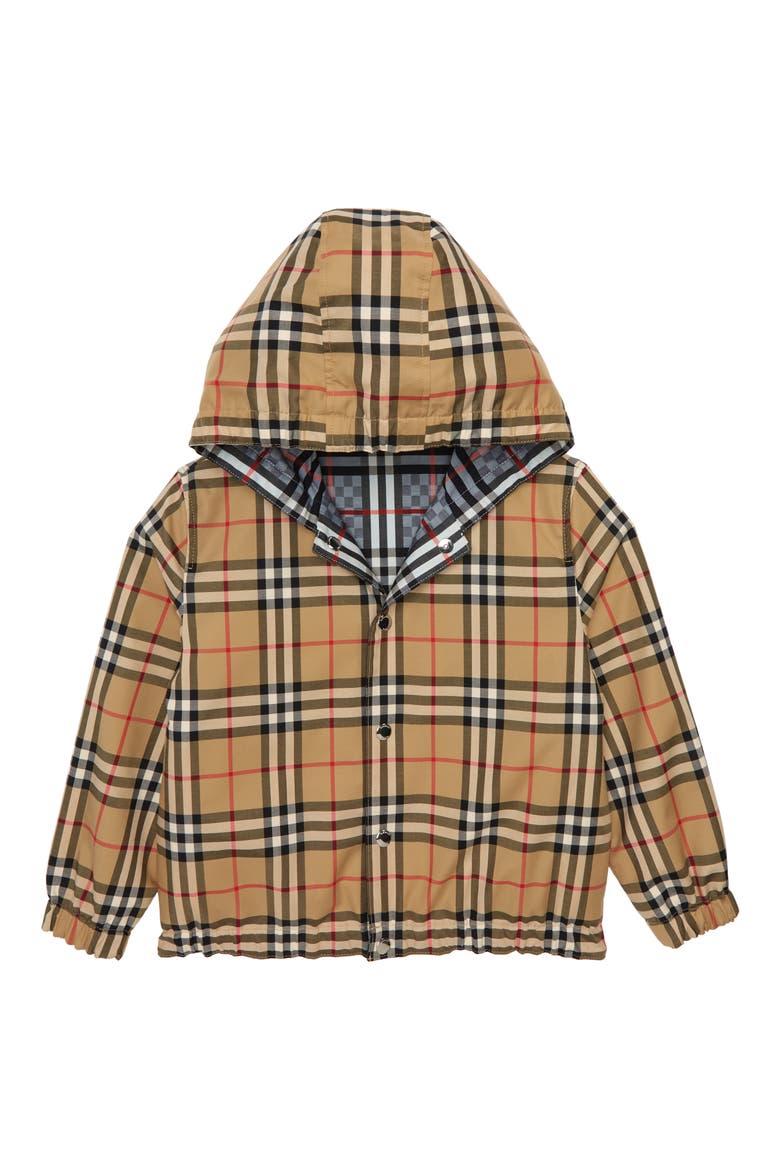 Kids' Mackenzie Reversible Hooded Jacket, Alternate, color, PALE BLUE IP CHECK
