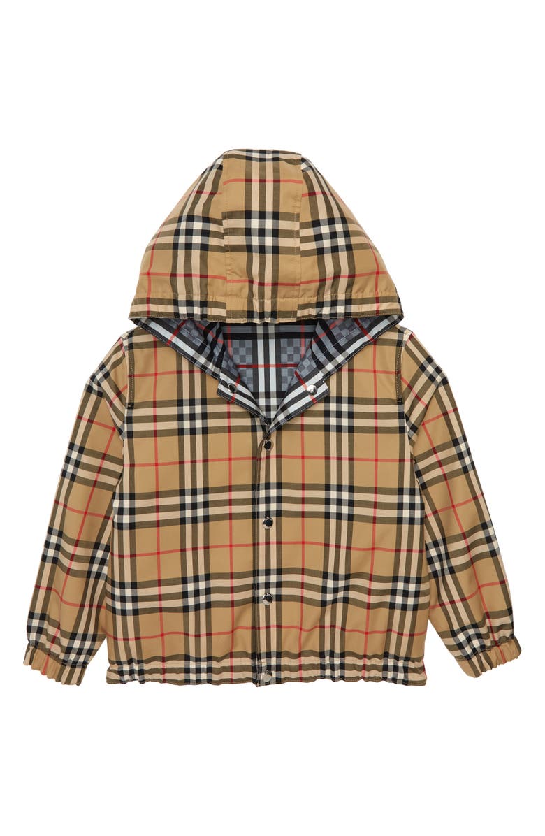 Burberry Kids' Mackenzie Reversible Hooded Jacket, Alternate, color, 