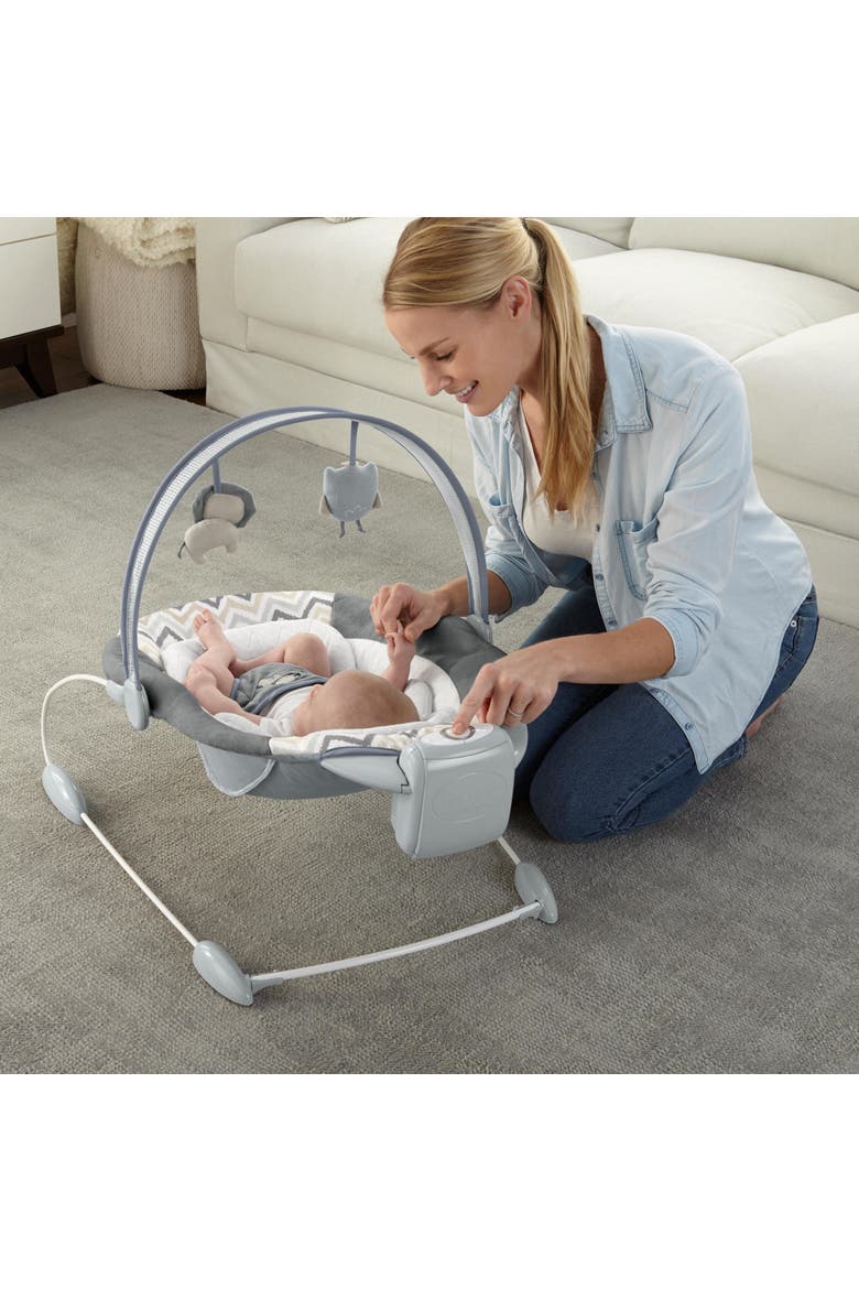 SmartBounce Automatic Baby Bouncer Seat, Alternate, color, GREY