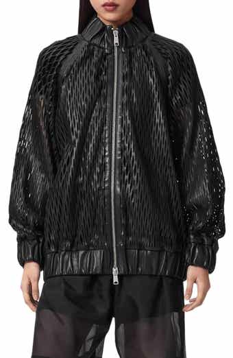 Dual Leather Bomber Jacket