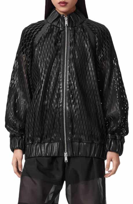 Dual Leather Bomber Jacket