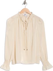 DKNY Crinkle Long Sleeve Top