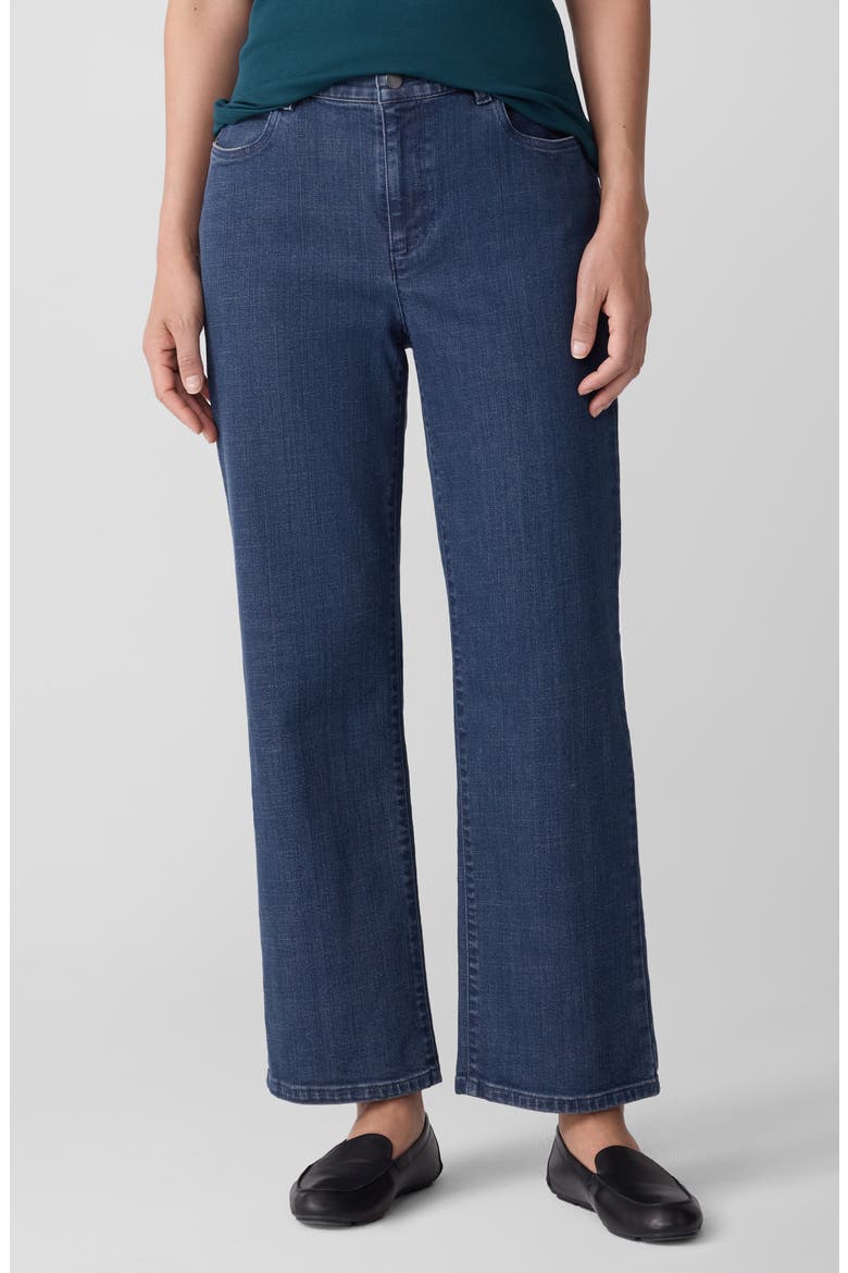 Ankle Straight Leg Jeans, Main, color, MEDIUM INDIGO