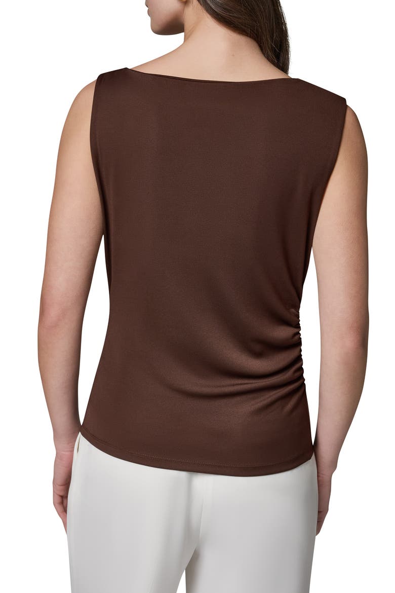 Ruched Asymmetric Sleeveless Top, Alternate, color, CANYON