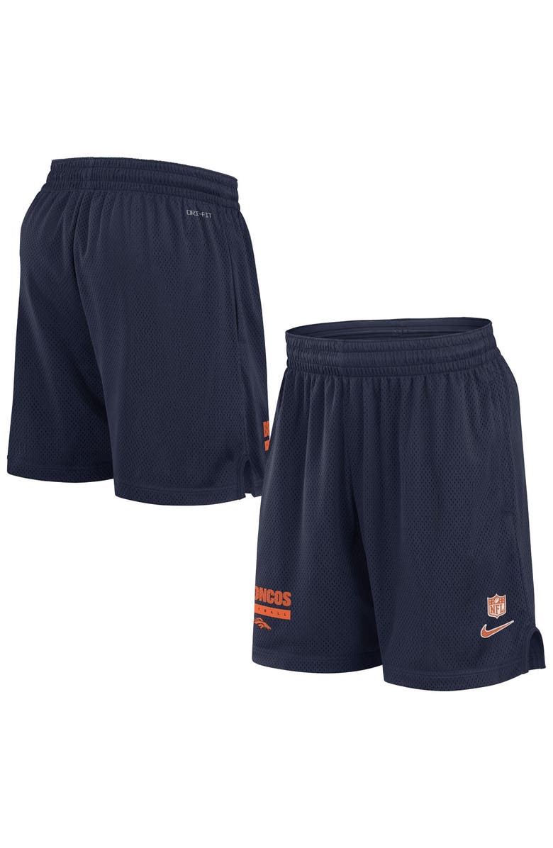 Nike Men's Nike Navy Denver Broncos 2024 Sideline Performance Mesh Shorts, Main, color, Navy