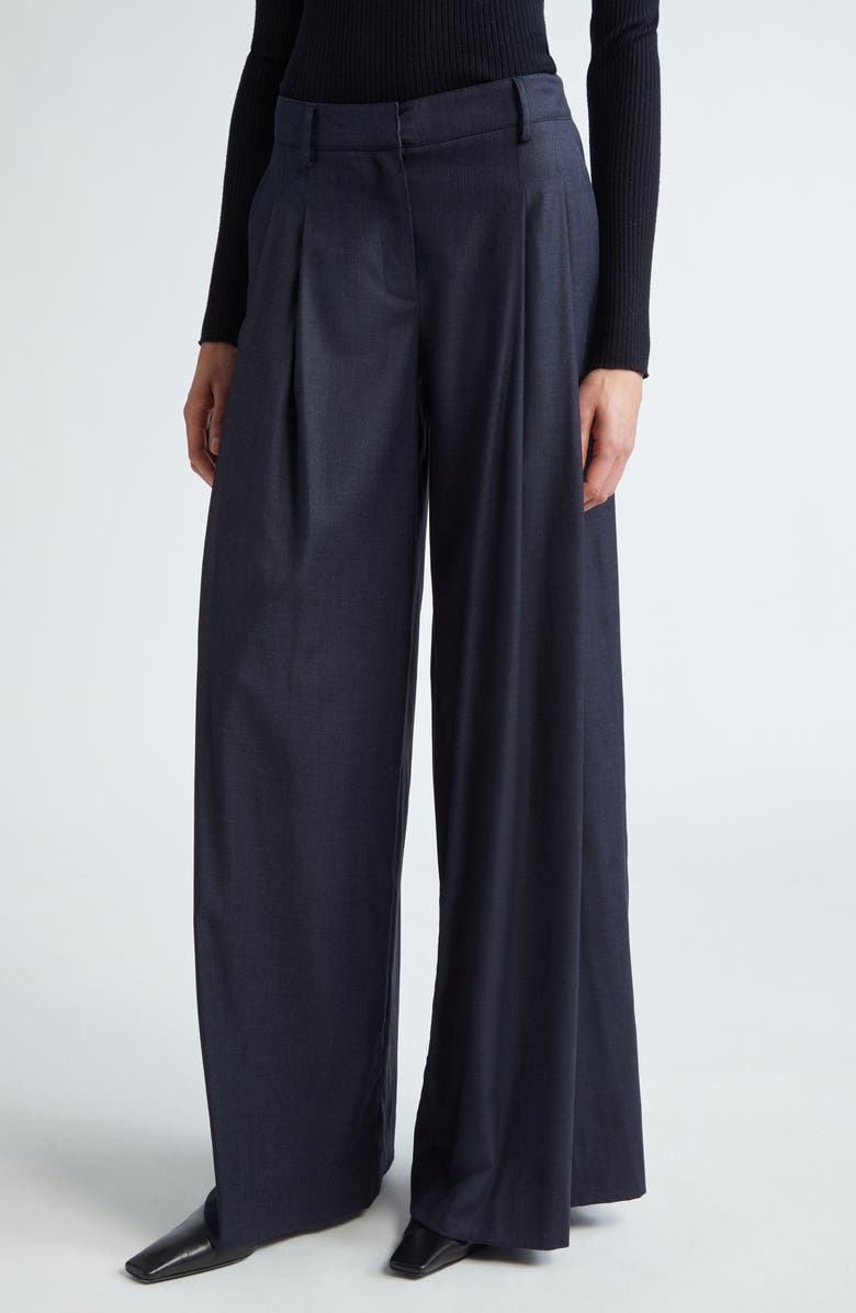 TWP New Didi Wide Leg Wool Blend Pants, Main, color,