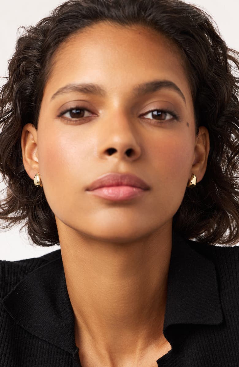 Ana Luisa Gold Stud Earrings - Gold Teardrop Huggie Studs, Alternate, color, Gold