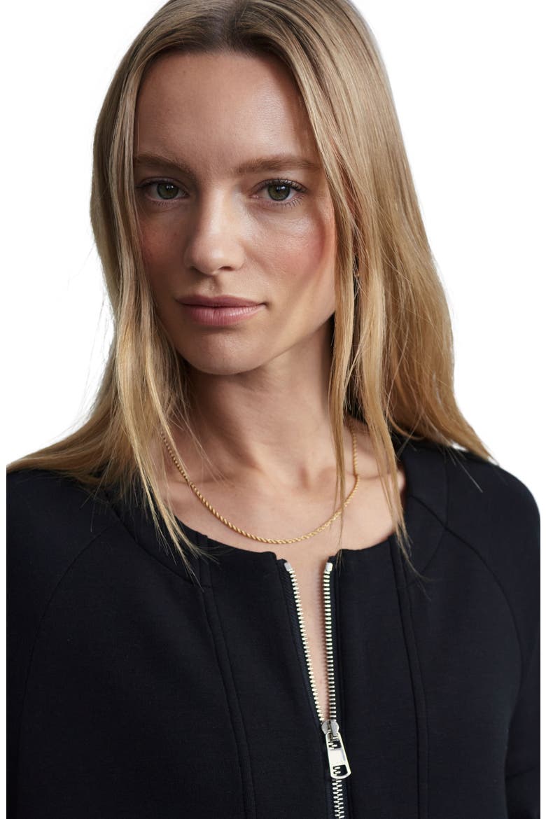 Augusta DoubleSoft® Zip-Up Sweatshirt, Alternate, color, BLACK