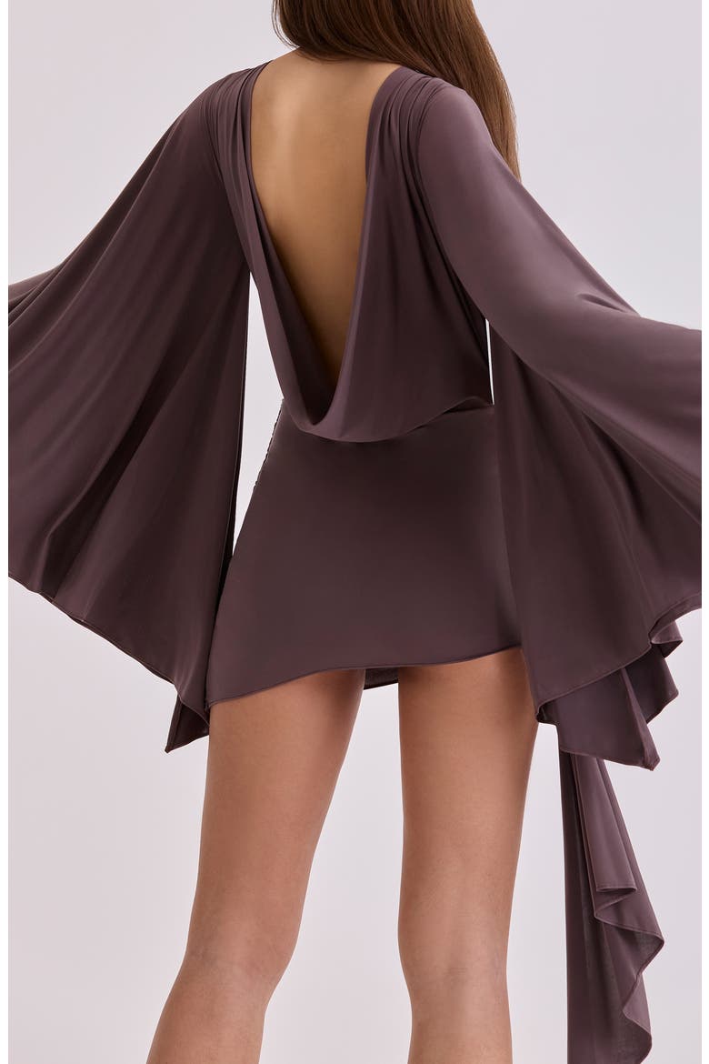 Lavine Batwing Sleeve Minidress, Alternate, color, ESPRESSO BROWN