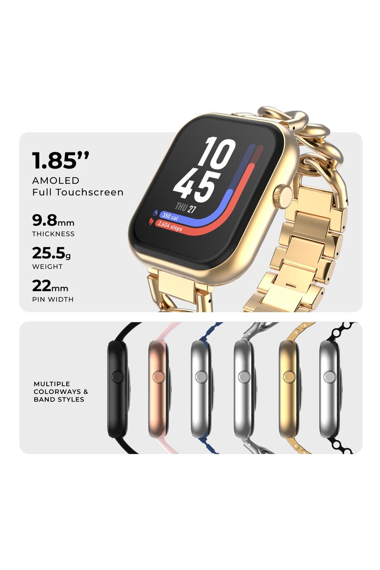 iTouch Air 5 Chain Bracelet Smartwatch, 36.8mm x 45.6mm, Alternate, color, GOLD/ GOLD