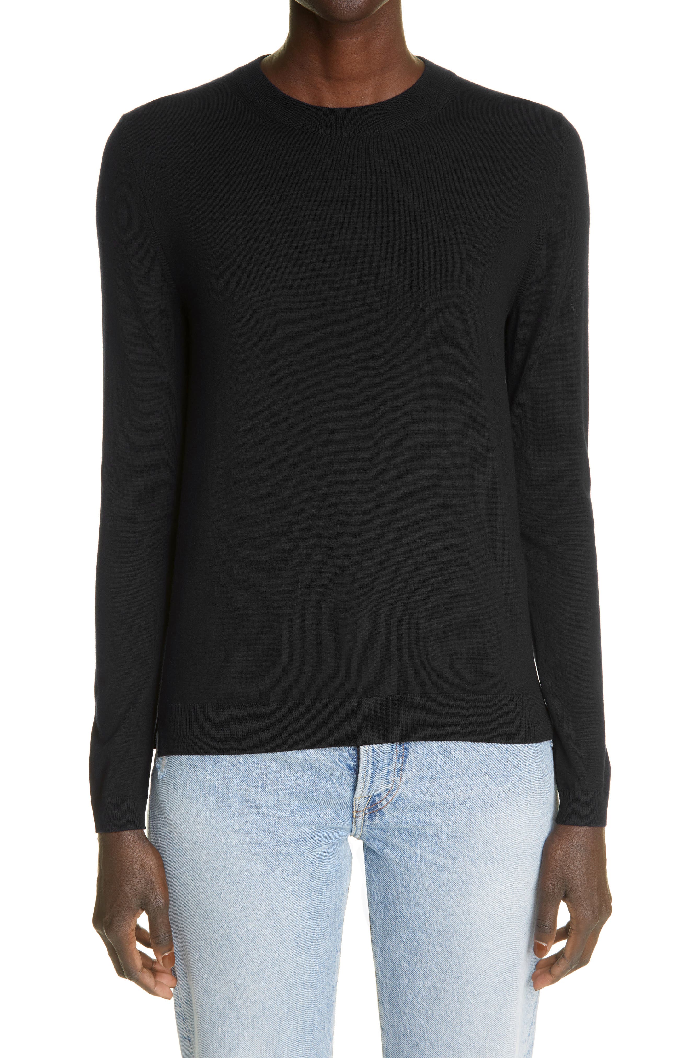 PARTOW Greta Virgin Wool Sweater in Black 