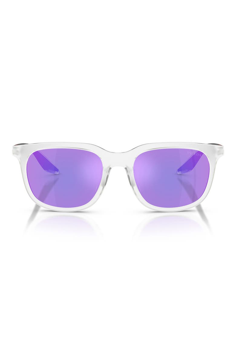 54mm Pillow Sunglasses, Main, color, MATTE / DARK GREY/ VIOLET