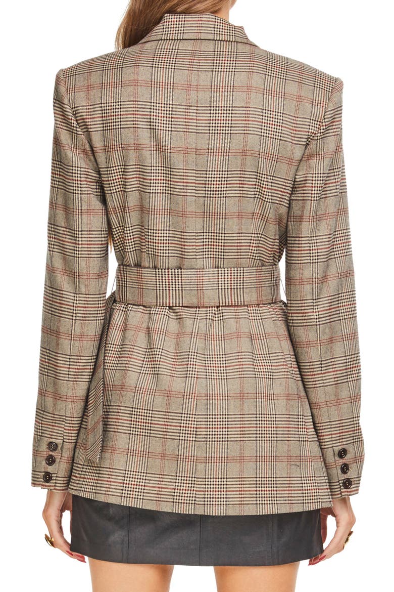 Emerson Blazer, Alternate, color, TAUPE/ RED PLAID
