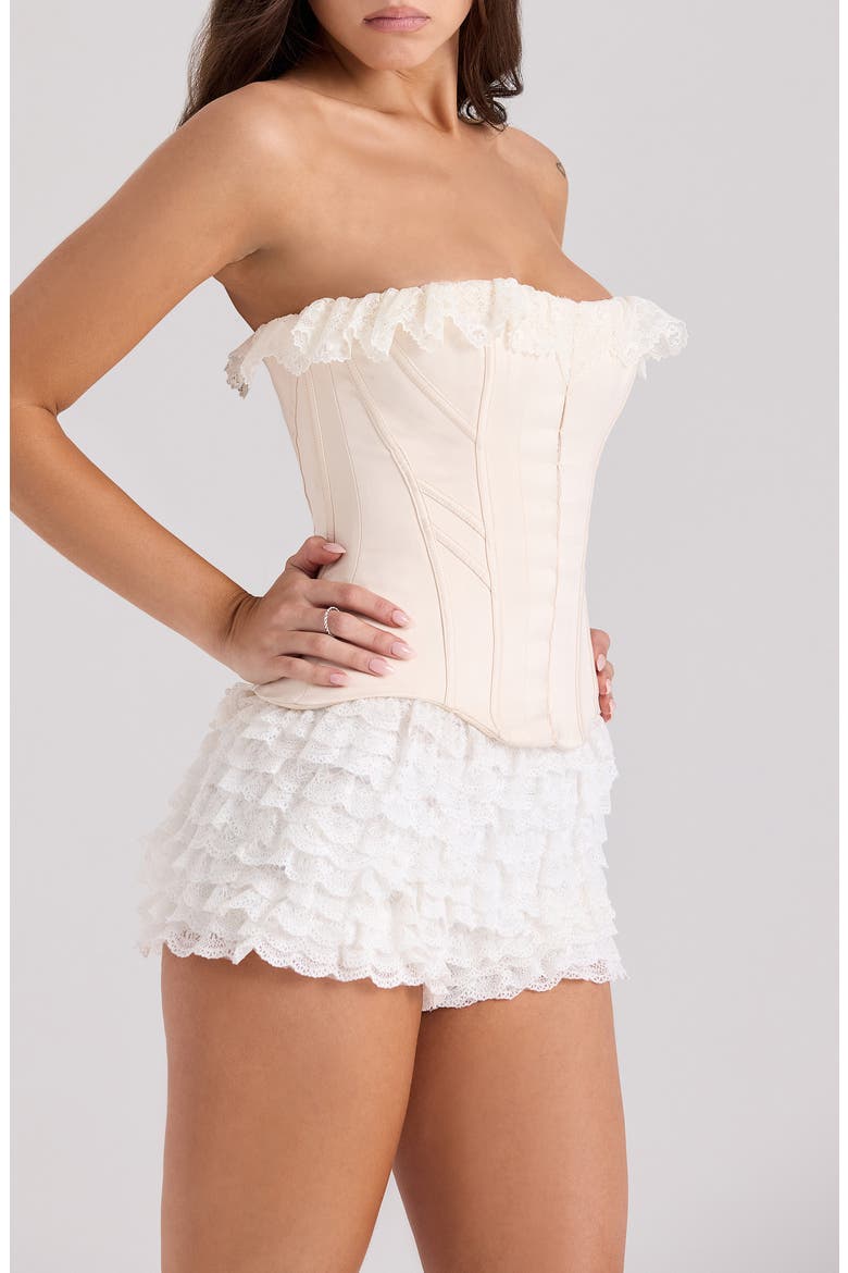 Idella Strapless Corset Top, Alternate, color, ECRU