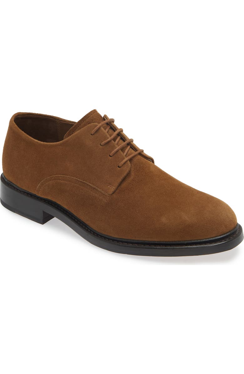 Vince Davies Plain Toe Derby, Main, color, Vicuna Brown