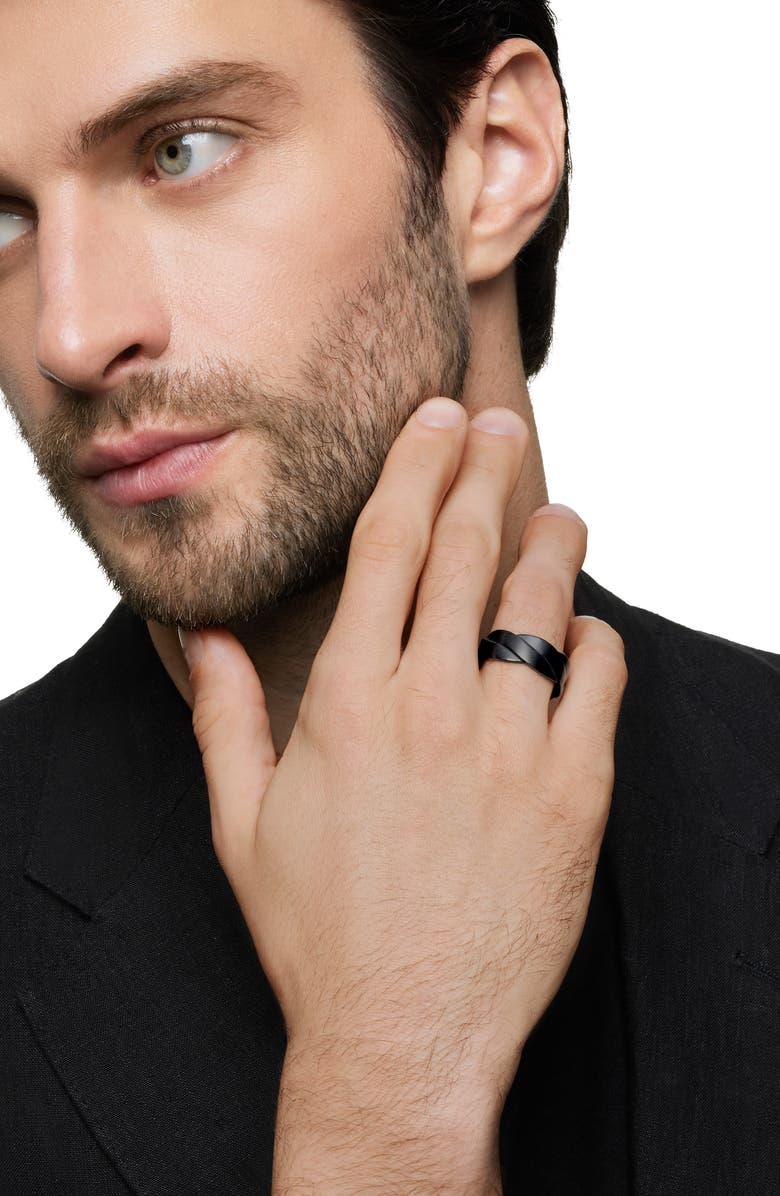 David Yurman Helios<sup>™</sup> Band Ring, Alternate, color, Black Titanium