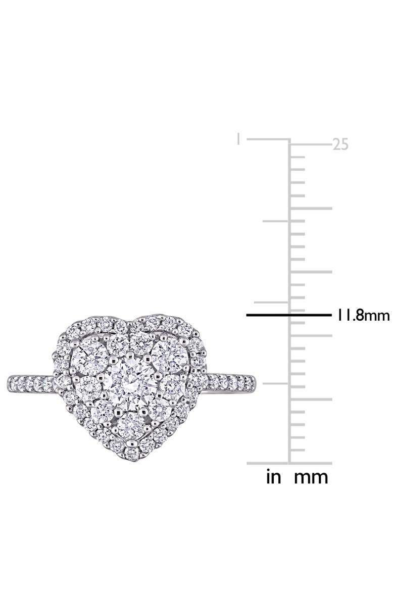 Julianna B. Diamond Composite Heart Halo Ring 10k, Alternate, color, 10K White Gold