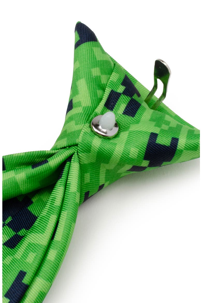Kids' Minecraft Creeper Clip-On Tie, Alternate, color, GREEN