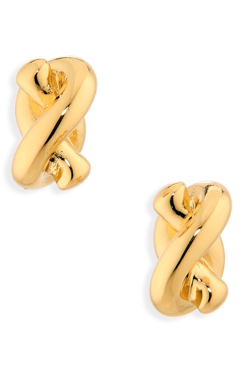 Kate Spade New York sailor's knot stud earrings, Main, color, Gold