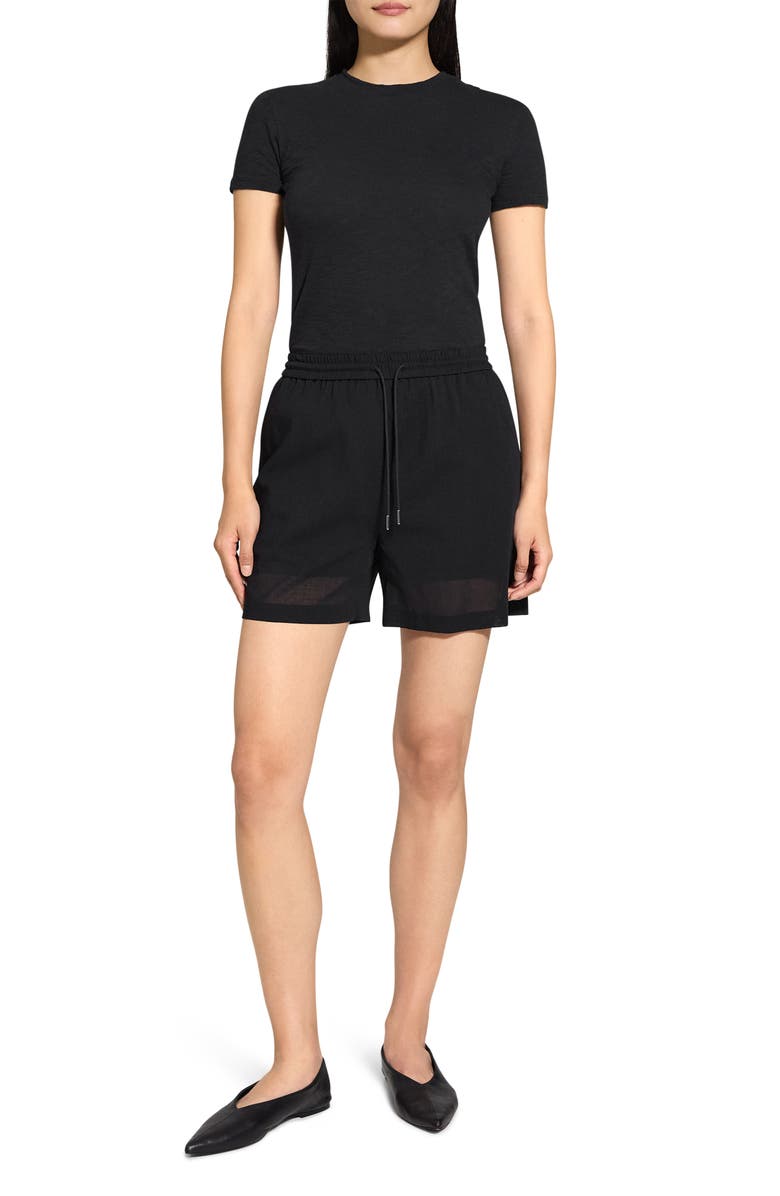 Theory Wool Blend Drawsting Shorts, Alternate, color, 