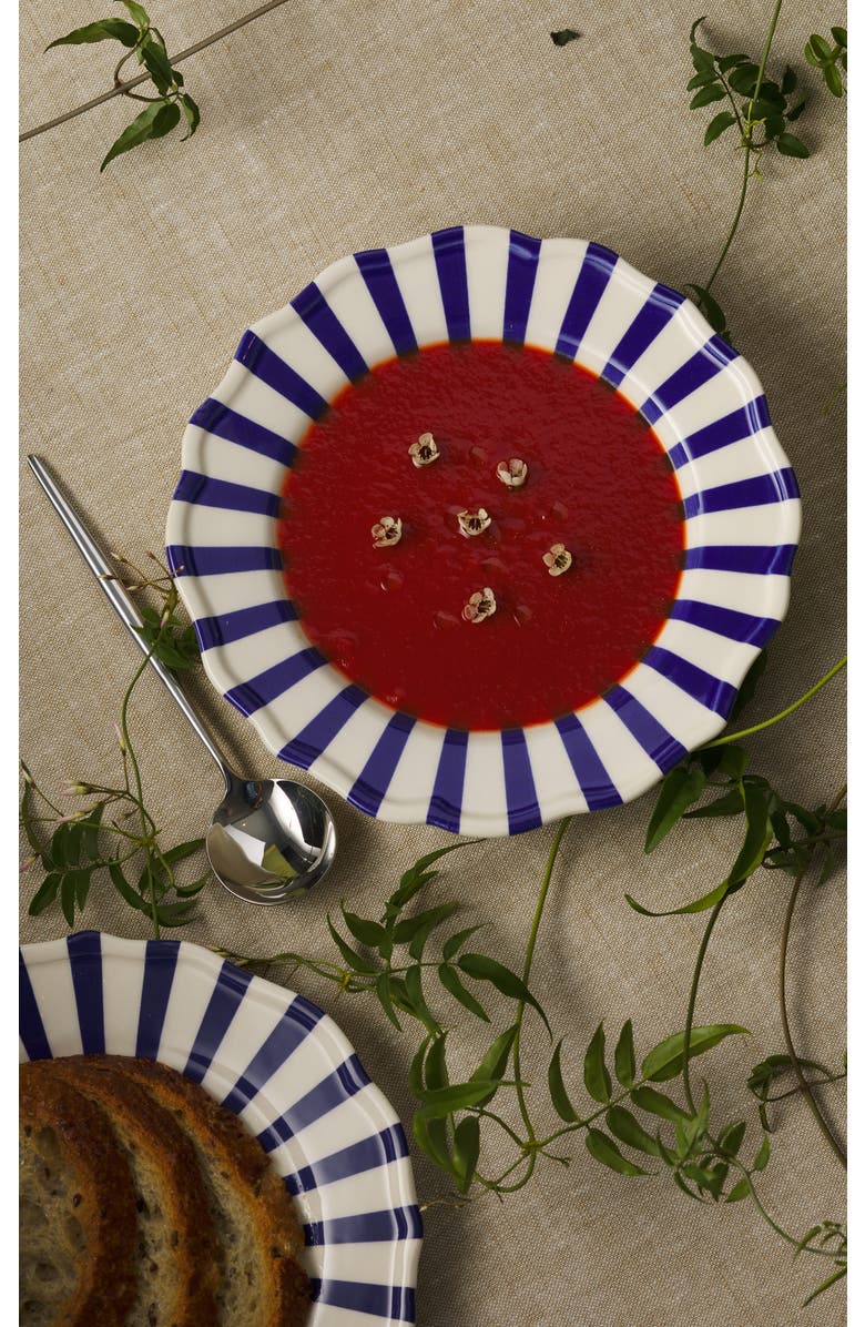 Maison Madison Home Mafalda 9,2'' Pasta Bowl Set of 4, Alternate, color, Blue/Cream