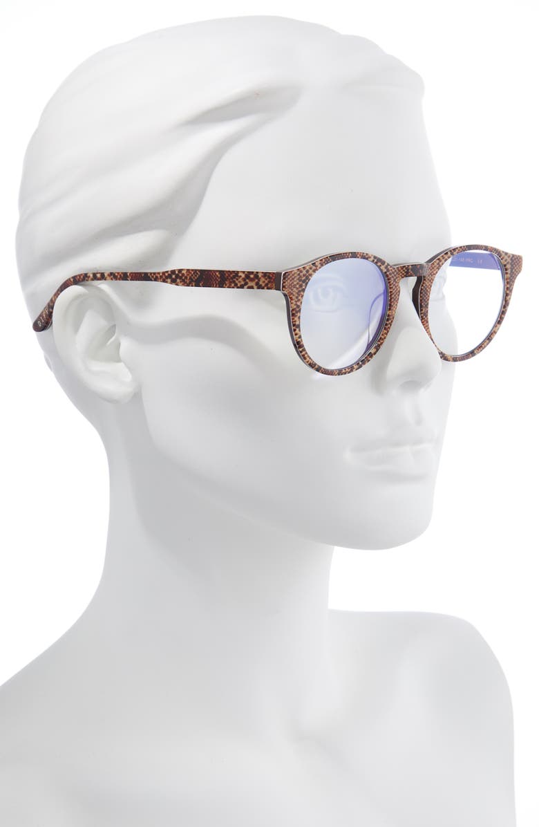 DIFF Sawyer 48mm Round Blue Light Blocking Glasses, Alternate, color, 