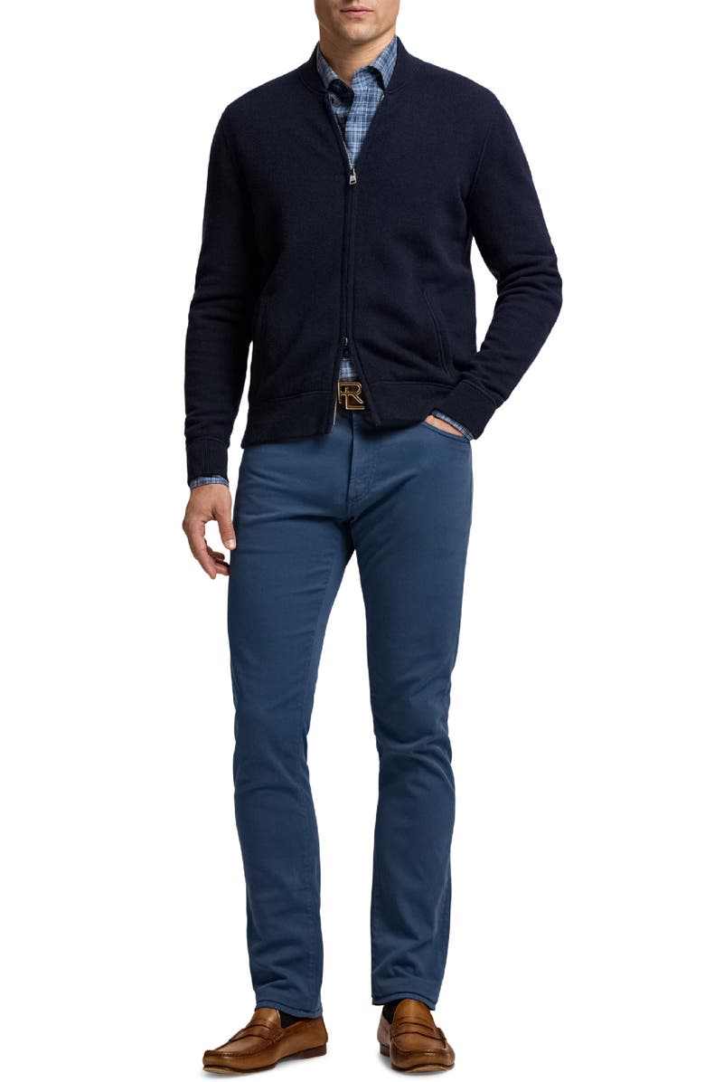 Ralph Lauren Purple Label Sherrington Slim Fit Five-Pocket Stretch Twill Pants, Alternate, color, Soft Blue