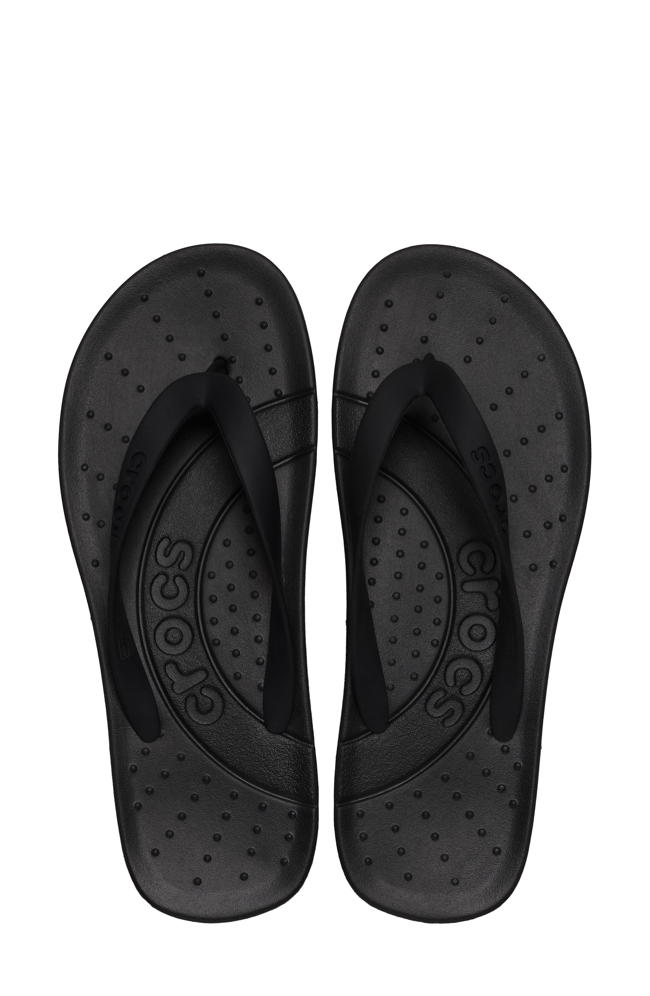 CROCS Gender Inclusive Flip Flop Sandal, Alternate, color, Black