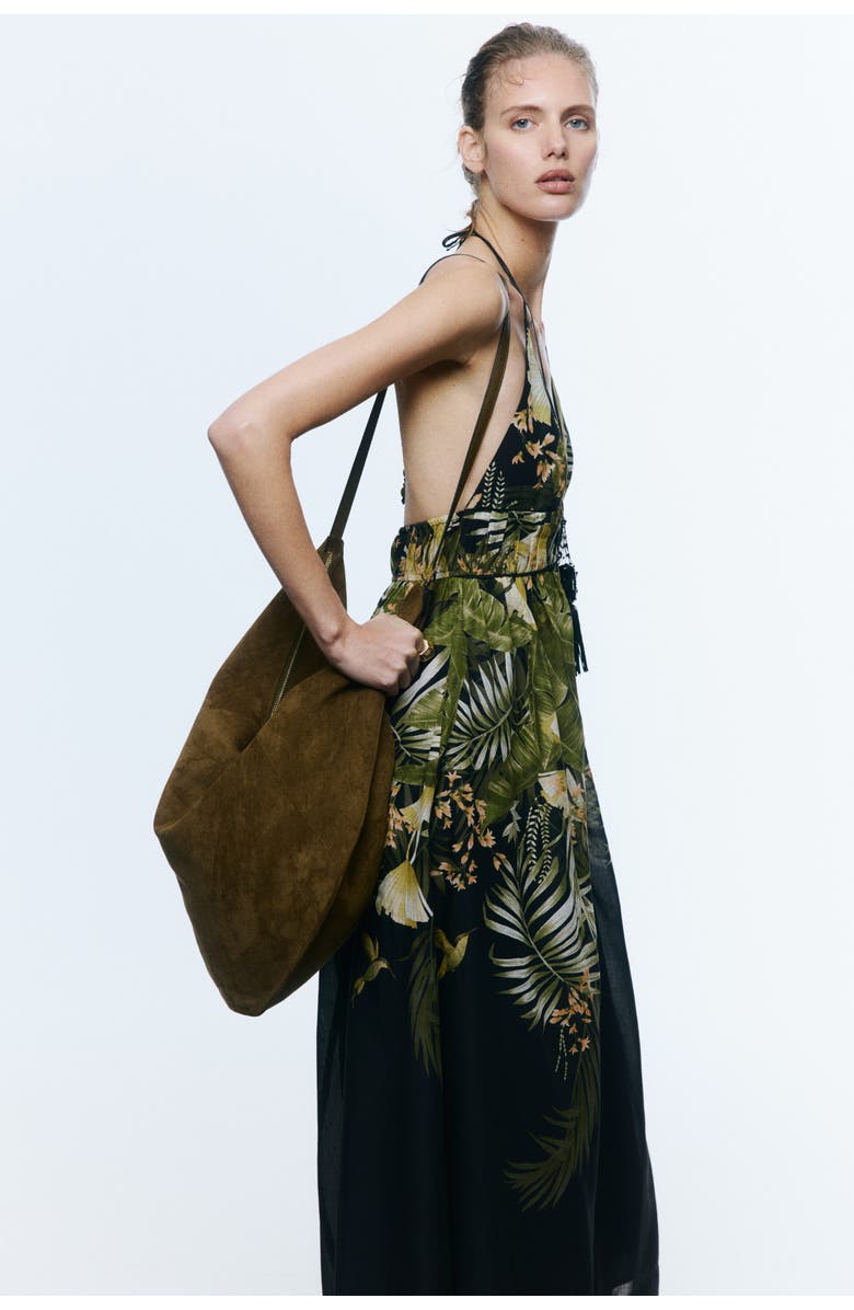 H&M Flared halterneck dress, Alternate, color, 