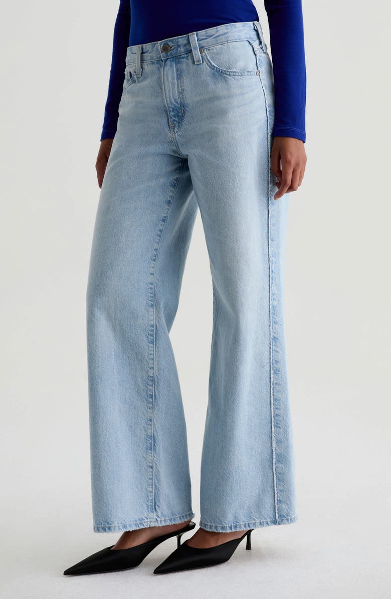 AG Saige Mid Rise Wide Leg Jeans, Alternate, color, Blindsided
